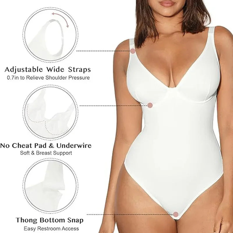 Snatch'd V-Neck Sculpting Bodysuit